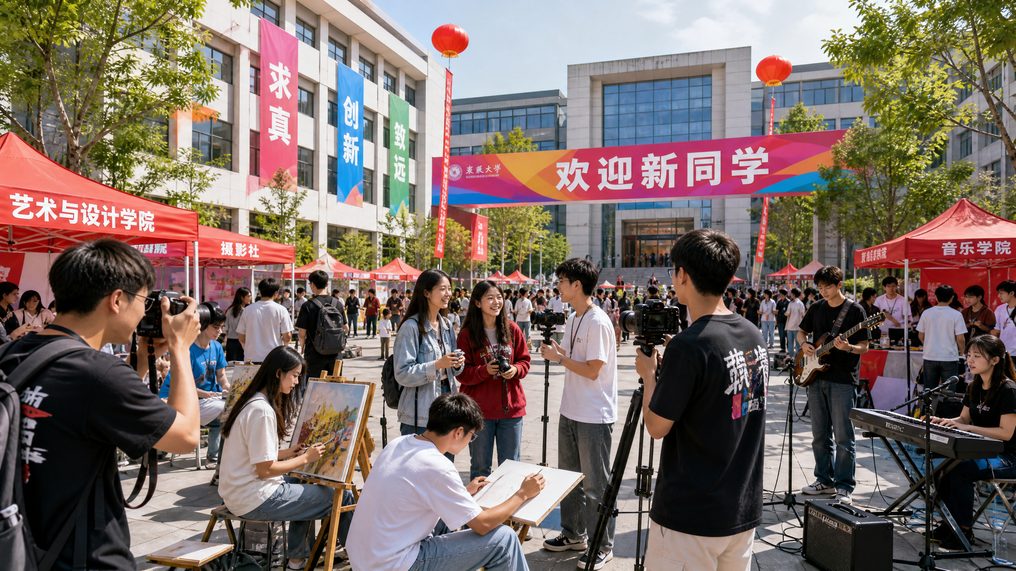 抖音风传媒校园社区活动传媒记录封面